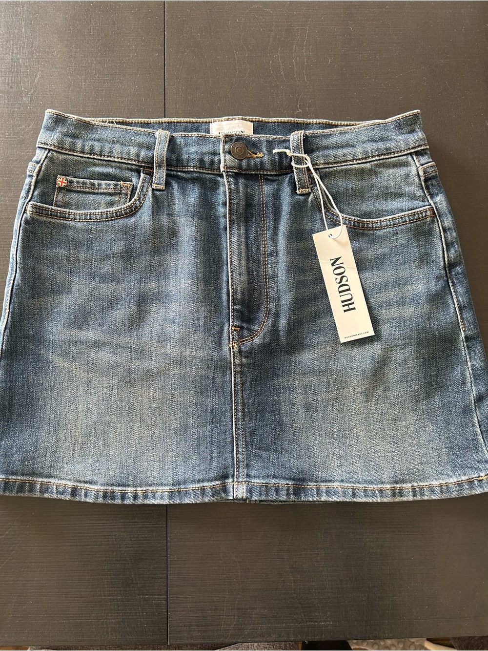 Hudson Jeans Medium Blue Denim Mini Skirt